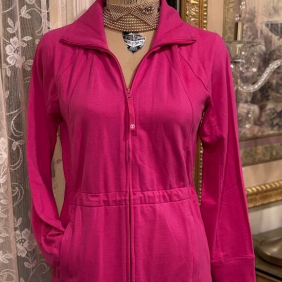 T by Talbots Modal French Terry Jacket SZ S FUCHSIA PINK! - Picture 1 of 12